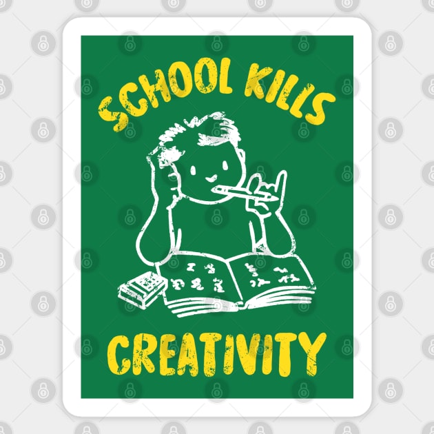 School Kills Creativity Sticker by fuzzdevil